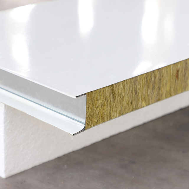 潔淨室牆壁和天花板用機制岩棉潔淨室夾芯板