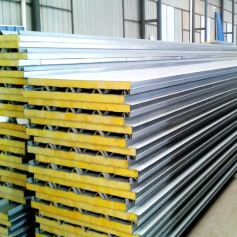 工厂价格防火玻璃羊毛墙屋顶隔板三明治面板