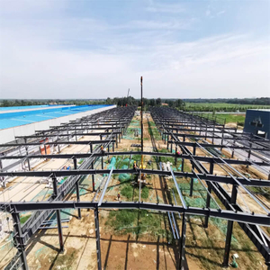 热销售预制钢框架结构架构机库施工