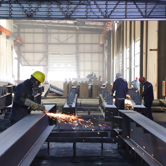 轻钢Q235 Q355 h梁柱结构仓库车间机库 